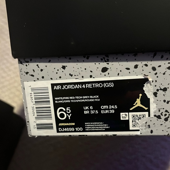 Jordan Retro 4 size 6.5 - Picture 3 of 4
